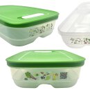 Tupperware Klimaoase 1,8 l flach grün Frischeverschluss Gemüse Kühlschrank Aufbewahrung NEU