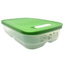 Tupperware Klimaoase 1,8 l flach grün Frischeverschluss Gemüse Kühlschrank Aufbewahrung NEU