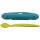 Tupperware Babylöffel türkis /  limette  mit Hülle NEU