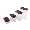 Tupperware Dosenset Eidgenossen Time Keeper Set brombeer 4- teilig  Vorräte Zeitgenossen NEU