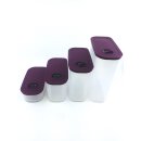 Tupperware Dosenset Eidgenossen Time Keeper Set brombeer 4- teilig  Vorräte Zeitgenossen NEU