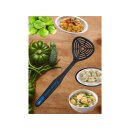 Tupperware Griffbereit Schaumlöffel schwarz / blau Löffelsieb NEU