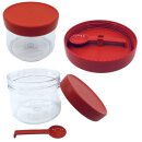 Tupperware Manhattan 580 ml rot / transparent Vorratsdose mit Löffel  NEU