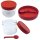 Tupperware Manhattan 580 ml rot / transparent Vorratsdose mit Löffel  NEU