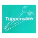 Tupperware Set 2 teilig Eleganzia Salatbesteck transparent Glasoptik auftragen servieren Diamant NEU
