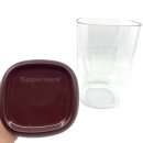 Tupperware Skyline 1,3 L Vorratsdose Glasoptik / brombeer Glitzer NEU