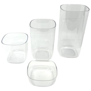 Tupperware Set Skyline 4- teilig 1,8l+ 1,3l + 780ml+ 240 ml Vorratsdose Glasoptik / brombeer Glitzer Vorrat Kaffee Tee Mehl Lebensmittel NEU