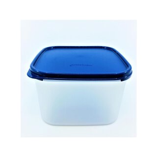 Tupperware Eidgenosse Quadro blau Deckel 2,6  l quadratisch Vorrat Vorratsbehälter Nüsse Mehl Lagerung NEU