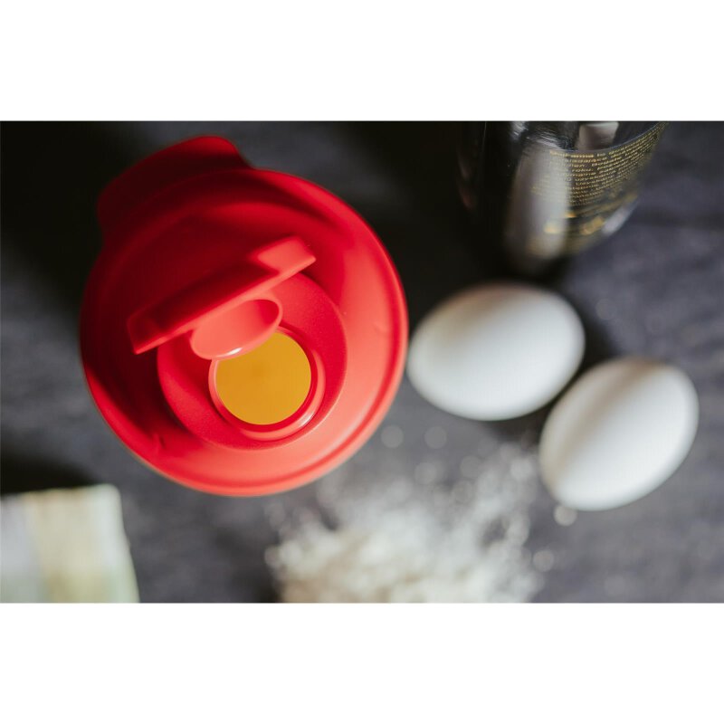 Tupperware Shaker klein Schüttelbecher 350 ml Shake It Messbecher rot