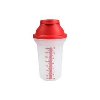 Tupperware Shaker 350 ml rot transparent Schüttelbecher Shake It Messbecher Fitness Dressing NEU