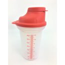 Tupperware Shaker 350 ml rot transparent Schüttelbecher Shake It Messbecher Fitness Dressing NEU