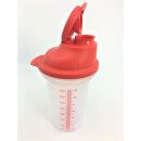 Tupperware Shaker 350 ml rot transparent Schüttelbecher Shake It Messbecher Fitness Dressing NEU