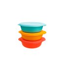 Tupperware Crystal Wave Set 3 x1 l  Mikrowelle lachs, orange, hellblau NEU