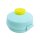 Tupperware Semmelrunde Hamburger Lunchbox mit Dressingbehälter hellblau / gelb Soße zum Mitnehmen Bagel Brötchen Salat NEU