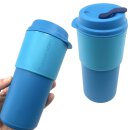 Tupperware Eco+ Kaffeebecher petrol / türkis 490 ml Coffee to Go blau Kaffee Tee Heißgetränke NEU