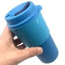 Tupperware Eco+ Kaffeebecher petrol / türkis 490 ml Coffee to Go blau Kaffee Tee Heißgetränke NEU