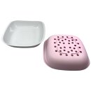 Tupperware Allegra Shine Schüssel mit Siebeinsatz rose/ perlweiß  NEU