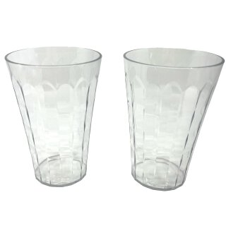 Tupperware Diamant Becher 2 Stück 475 ml Glasoptik  stilvoll transparent bruchfest edel Getränke Saft Kaffee NEU