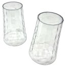 Tupperware Diamant Becher 2 Stück 475 ml Glasoptik  stilvoll transparent bruchfest edel Getränke Saft Kaffee NEU