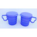 Tupperware Set Junge Welle 2 Trinkbecher helllila mit Deckel 350 ml Kühlschrank servieren NEU