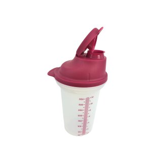 Tupperware Shaker klein Schüttelbecher 350 ml Shake It Messbecher brombeer NEU