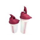 Tupperware Set Shaker 600 ml + 350 ml brombeer rosa Shake It Mix Fix NEU