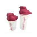 Tupperware Set Shaker 600 ml + 350 ml brombeer rosa Shake It Mix Fix NEU