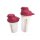 Tupperware Set Shaker 600 ml + 350 ml brombeer rosa Shake It Mix Fix NEU