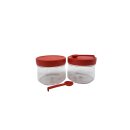 Tupperware Set 2 x Manhattan 580 ml rot / transparent...