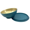 Tupperware Allegra Schüssel 275 ml gold petrol Dessertschüssel Tischdeko NEU