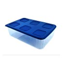 Tupperware Clear Mates 1,6 l blau transparent stapelbar Kühlschrankbehälter Vorratsbehälter Frischhaltebox NEU