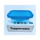 Tupperware Glasschale mit Deckel 1,5 l  türkis  transparent Borosilikatglas backofengeeignet Vorratsbehälter NEU