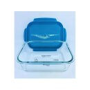 Tupperware Glasschale mit Deckel 1,5 l  türkis  transparent Borosilikatglas backofengeeignet Vorratsbehälter NEU