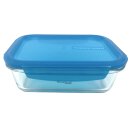 Tupperware Glasschale mit Deckel 1 l  Borosilikatglas türkis  transparent backofengeeignet Vorratsbehälter NEU