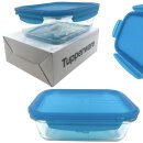 Tupperware Glasschale mit Deckel 1 l  Borosilikatglas türkis  transparent backofengeeignet Vorratsbehälter NEU