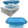 Tupperware Glasschale mit Deckel 1 l  Borosilikatglas türkis  transparent backofengeeignet Vorratsbehälter NEU