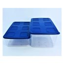 Tupperware Set Clear Mates 1,6 + 2,5 l blau  transparent Kühlschrankbehälter Vorratsbehälter NEU