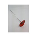 Keramikblume HANDMADE A 4-5 cm rot mit Metallstab...