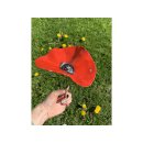 Keramikblume HANDMADE E 12-15 cm rot mit Metallstab...