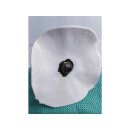Keramikblume HANDMADE E 12-15 cm weiß mit Metallstab rostfrei getöpfert Blüten Garten Deko Stecker Geschenk