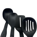 Tupperware Set Küchenhelfer schwarz mit Wandbefesting zum Einhängen Kelle, Rühr-, Schaum- und Servierlöffel NEU