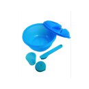 Tupperware Salat to Go blau/ hellblau 1,5 l + Besteck + Dressingbehälter  unterwegs zum mitnehmen NEU