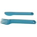 Tupperware Salat to Go blau/ hellblau 1,5 l + Besteck + Dressingbehälter  unterwegs zum mitnehmen NEU