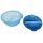 Tupperware Salat to Go blau/ hellblau 1,5 l + Besteck + Dressingbehälter  unterwegs zum mitnehmen NEU