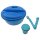 Tupperware Salat to Go blau/ hellblau 1,5 l + Besteck + Dressingbehälter  unterwegs zum mitnehmen NEU