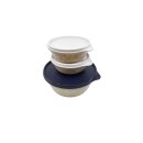 Tupperware Clarissa Hitparade  2 x  300 ml +  1,4 l dunkelblau / weiß Servierschale Schüssel Set Dosen NEU