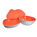 Tupperware Set Allegra Schüssel lachs weiß 5 l + 2,5 l eckig  Salatschüssel Servierschale lachsorange NEU