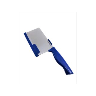 Tupperware Profi Messer Hackmesser Universalmesser mit Schutzhülle blau Edelstahl NEU