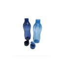 Tupperware Set 2 x Trinkflasche 500 ml blau + dunkelblau für unterwegs Schule Kinder Sport NEU