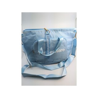 Tupperware Einkaufstasche hellblau kleine Reisetasche Shopper mit Gurt NEU